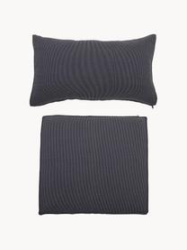 Housses de coussin Mundo, 2 élém., 100 % polyester, Anthracite, Lot de différentes tailles