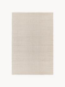 Handgeweven wollen vloerkleed Amaro, Onderzijde: 100% katoen Het in dit pr, Lichtbeige, B 80 x L 150 cm (maat XS)