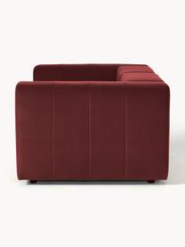 Sofá modular de terciopelo Lena (3 plazas), Tapizado: terciopelo (100% poliéste, Estructura: madera de pino, contracha, Patas: plástico., Terciopelo rojo vino, An 209 x F 106 cm