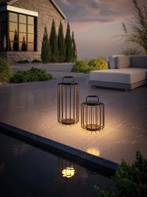 Mobiele outdoor LED tafellamp Bangkok, dimbaar, Lamp: gecoat aluminium, Zwart, Ø 23 x H 50 cm