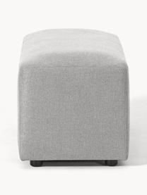 Pouf Melva, larg. 99 x prof. 42 cm, Tissu gris clair, larg. 99 x prof. 42 cm