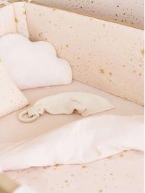 Tour de lit en coton bio Nest, Blanc cassé, beige, larg. 32 x long. 207 cm