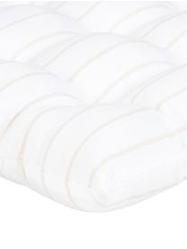 Coussin de chaise à rayures Ludmilla, Beige, blanc crème