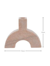 Candelabro in marmo Arch Thin, Marmo, Beige, rosa, Larg. 16 x Alt. 13 cm