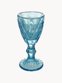 Borrelglaasjes Shades met structuurpatroon, set van 6, Glas, Blauw- en turquoise tinten, transparant, Ø 5 x H 11 cm, 45 ml