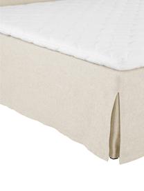 Letto boxspring premium Violet, Materasso: a molle insacchettate a 7, Piedini: legno di faggio massiccio, Beige, 200 x 200