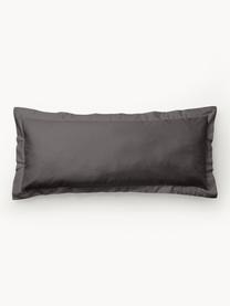 Funda de almohada de satén Premium, Gris oscuro, An 45 x L 110 cm