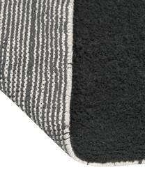 Tapis d'entrée pur coton beige tufté à la main Asisa, Noir, larg. 80 x long. 250 cm