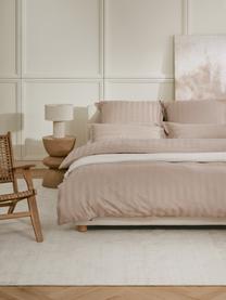 Housse de couette en satin Willa, Beige clair, larg. 240 x long. 220 cm