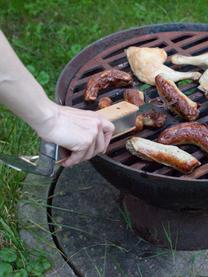 Cubiertos plegables de barbacoa 4 en 1 Jan, Acero inoxidable, madera de fresno, cuero, Plateado, fresno, An 5 x Al 50 cm