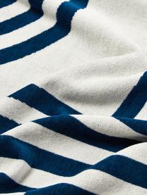 Plážová osuška s geometrickým vzorem Shiloh, Tlumeně bílá, tmavě modrá, Š 90 cm, D 170 cm