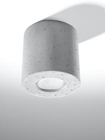 Plafondlamp Roda van beton, Lamp: beton, Lichtgrijs, Ø 10 x H 12 cm