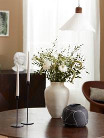 Malá váza z terakoty Niza, Terrakotta, Čierna, biela, Ø 20 x V 17 cm