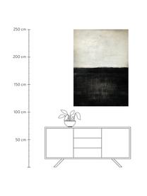 Bemalter Leinwanddruck Energie, Bild: Digitaldruck mit Farben, Weiss, Schwarz, B 100 x H 140 cm
