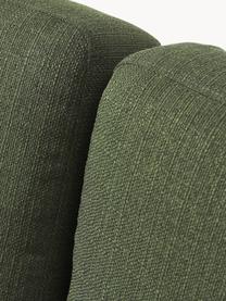 Kleines Ecksofa Fluente mit Metall-Füssen, Bezug: 100 % Polyester Der strap, Gestell: Massives Kiefernholz, FSC, Webstoff Dunkelgrün, B 198 x T 152 cm, Eckteil links