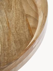Runder Couchtisch Bowl aus Mangoholz, Tischplatte: Mangoholz, lackiert, Beine: Stahl, pulverbeschichtet, Mangoholz, hell lackiert, Ø 75 x H 38 cm