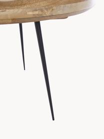 Table basse ronde en bois de manguier Bowl, Bois de manguier laqué, Ø 75 x haut. 38 cm