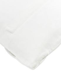 Housse de coussin rectangulaire en tissu blanc crème Norman, Blanc crème, larg. 30 x long. 50 cm