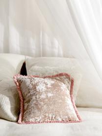 Sametový povlak na polštář s třásněmi Cyrus, Samet (100% polyester)
Certifikát Oeko-Tex Standard 100, třída 1, Béžová, Š 40 cm, D 40 cm