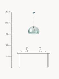 Lampada a sospensione FL/Y, Paralume: plastica, Turchese, Ø 52 x Alt. 33 cm