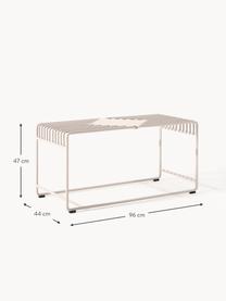 Banc en métal Banu, Beige clair, larg. 96 x prof. 44 cm