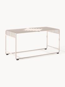 Banc en métal Banu, Beige clair, larg. 96 x prof. 44 cm