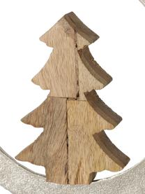 Décoration de Noël en bois Cyresta, 3 élém., Brun, couleur argentée, larg. 17 x haut. 27 cm
