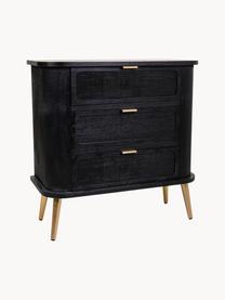 Commode arrondie Cayetana, Noir, larg. 80 x haut. 81 cm