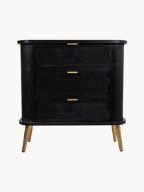 Commode arrondie Cayetana, Noir, larg. 80 x haut. 81 cm