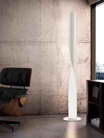 Lampada da terra grande con luce regolabile Evita, Struttura: tecnopolimero, metallo ri, Bianco latte, Alt. 190 cm