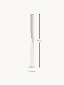 Lámpara de pie grande regulable Evita, Estructura: tecnopolímero, metal recu, Cable: plástico, Blanco Off White, Al 190 cm