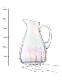 Brocca in vetro soffiato Pearl, 2.2 L, Vetro, Riflessi madreperlacei, Alt. 25 cm, 2.2 L