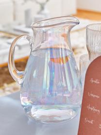 Mundgeblasener Krug Pearl mit schimmerndem Perlmuttglanz, 2.2 L, Glas, Perlmutt-Schimmer, H 25 cm, 2.2 L