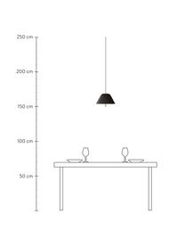 Lámpara de techo Levitate, Pantalla: metal recubierto, Cable: plástico, Negro, Ø 28 x Al 22 cm