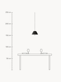 Lampada a sospensione Levitate, Paralume: metallo rivestito, Decorazione: metallo, spazzolato, Nero, Ø 28 x Alt. 22 cm