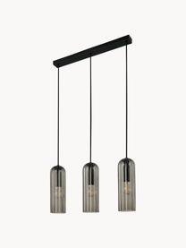 Suspension grappe Miella, Anthracite, transparent, noir, larg. 52 x haut. 30 cm