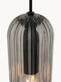 Suspension grappe Miella, Anthracite, transparent, noir, larg. 52 x haut. 30 cm