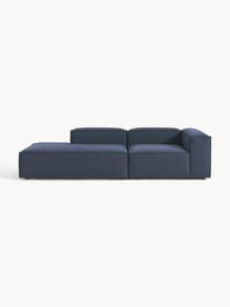 Modulaire chaise longue Lennon, Bekleding: 100% polyester De slijtva, Frame: massief grenenhout, multi, Poten: kunststof Dit product is , Geweven stof donkerblauw, B 269 x D 119 cm, armleuning rechts