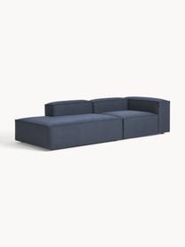 Modulaire chaise longue Lennon, Bekleding: 100% polyester De slijtva, Frame: massief grenenhout, multi, Poten: kunststof Dit product is , Geweven stof donkerblauw, B 269 x D 119 cm, armleuning rechts