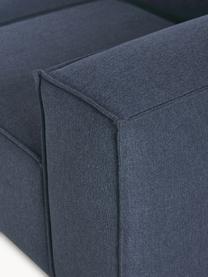 Diván modular Lennon, Tapizado: 100% poliéster Alta resis, Estructura: madera contrachapada de p, Patas: plástico Este producto es, Tejido azul oscuro, An 269 x F 119 cm, reposabrazos derecho