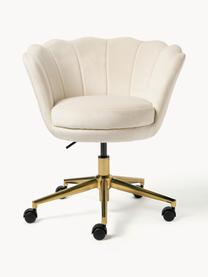 Zamatová stolička s opierkami Oyster, Zamatová béžová, Š 68 x H 61 cm