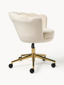Zamatová stolička s opierkami Oyster, Zamatová béžová, Š 68 x H 61 cm