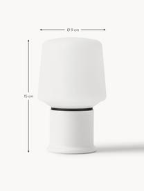 Lámpara de mesa para exterior LED regulable London, portátil, Plástico, Blanco, Ø 9 x Al 15 cm