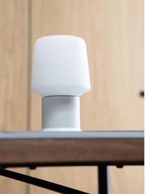 Prenosná exteriérová stolová LED lampa London, Plast, Biela, Ø 9 x V 15