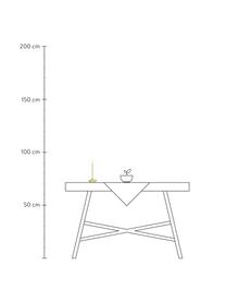 Lámpara de mesa pequeña LED regulable Wick, portátil y táctil, Pantalla: plástico, Latón, Ø 12 x Al 26 cm