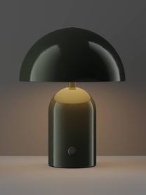 Lampada piccola da tavolo portatile a LED Walter, Verde oliva, Ø 19 x Alt. 25 cm