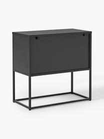 Kleines Metall-Sideboard Neptun, Metall, pulverbeschichtet, Schwarz, B 82 x H 80 cm