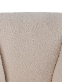 Poltrona in teddy bianco crema Coco, Rivestimento: poliestere (tessuto teddy, Struttura: legno, Bianco crema, Larg. 98 x Prof. 100 cm