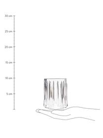 Wassergläser Hudson mit Rillenstruktur, 6 Stück, Glas, Transparent, Ø 8 x H 10 cm, 300 ml