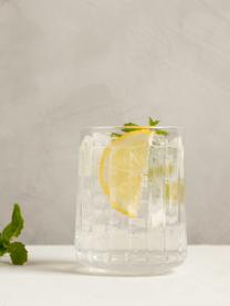 Bicchieri acqua con struttura scanalata Huston 6 pz, Vetro, Trasparente, Ø 8 x Alt. 10 cm, 300 ml